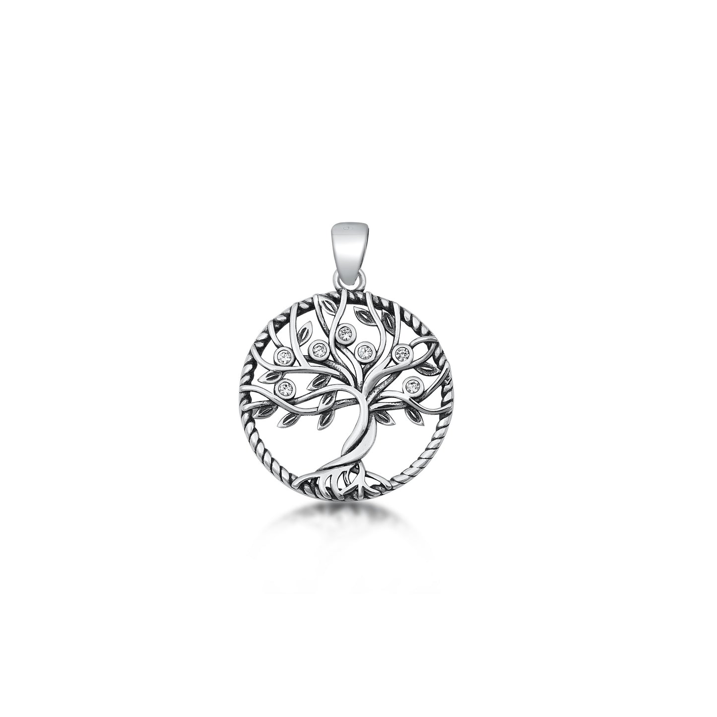 Silver CZ Pendant - Tree of Life