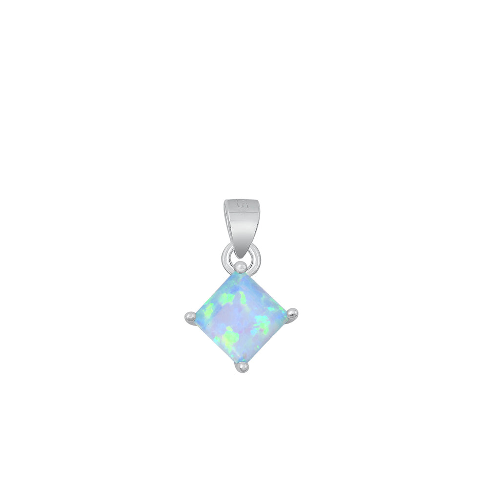 Silver Lab Opal Pendant