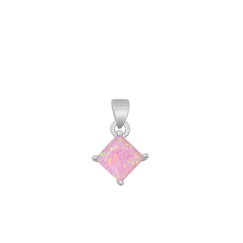 Silver Lab Opal Pendant