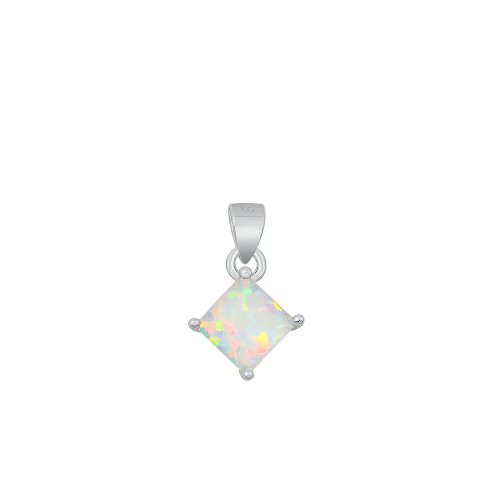 Silver Lab Opal Pendant
