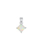Silver Lab Opal Pendant