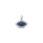 Silver CZ Pendant - Evil Eye