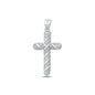 Silver CZ Pendant - Cross