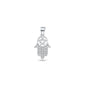 Silver CZ Pendant - Hamsa & Pentagram