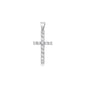 Silver CZ Pendant - Cross