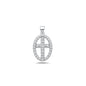 Silver CZ Pendant - Cross