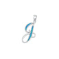 Silver Initial Pendant - J