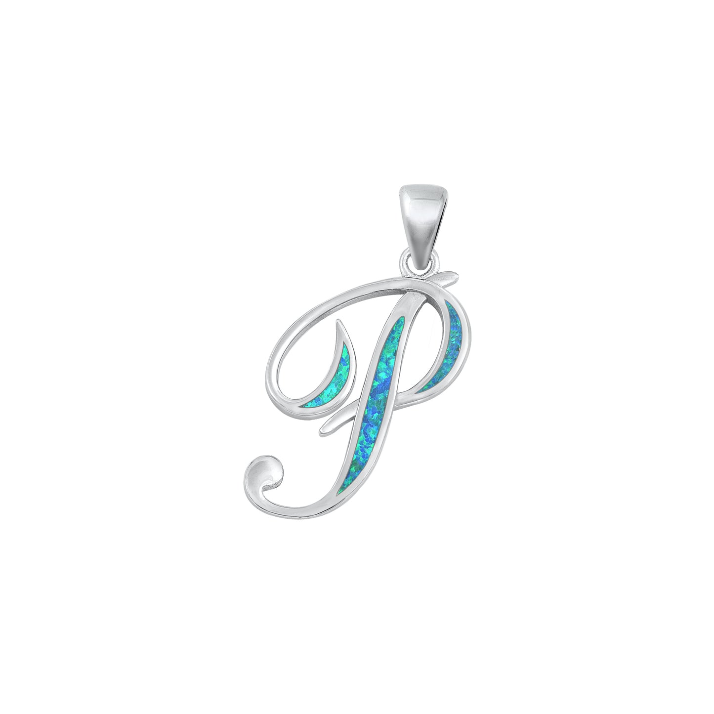 Silver Initial Pendant - P