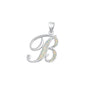 Silver Initial Pendant - B