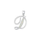 Silver Initial Pendant - D