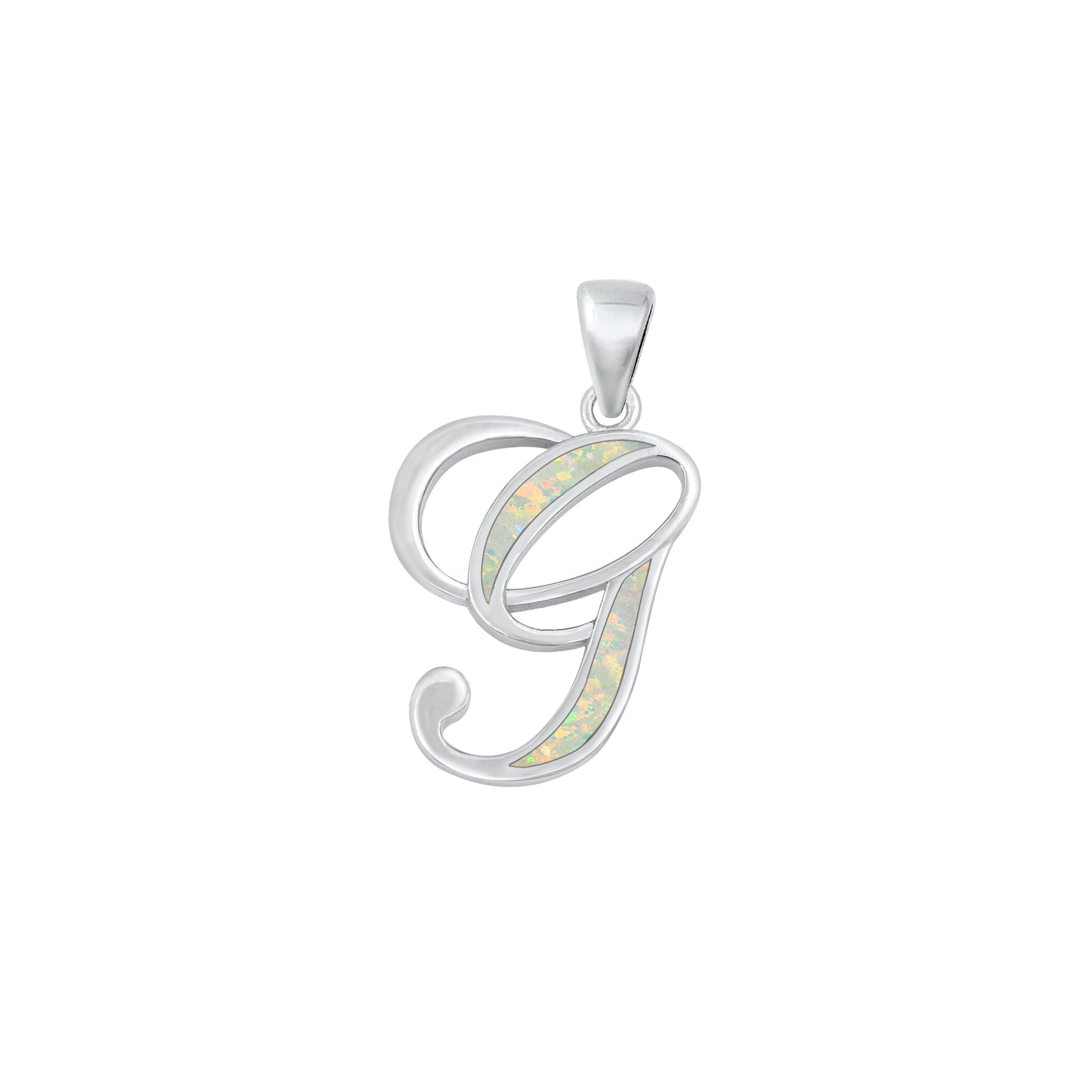 Silver Initial Pendant - G