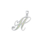 Silver Initial Pendant - H