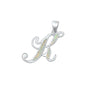 Silver Initial Pendant - K