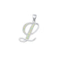 Silver Initial Pendant - L