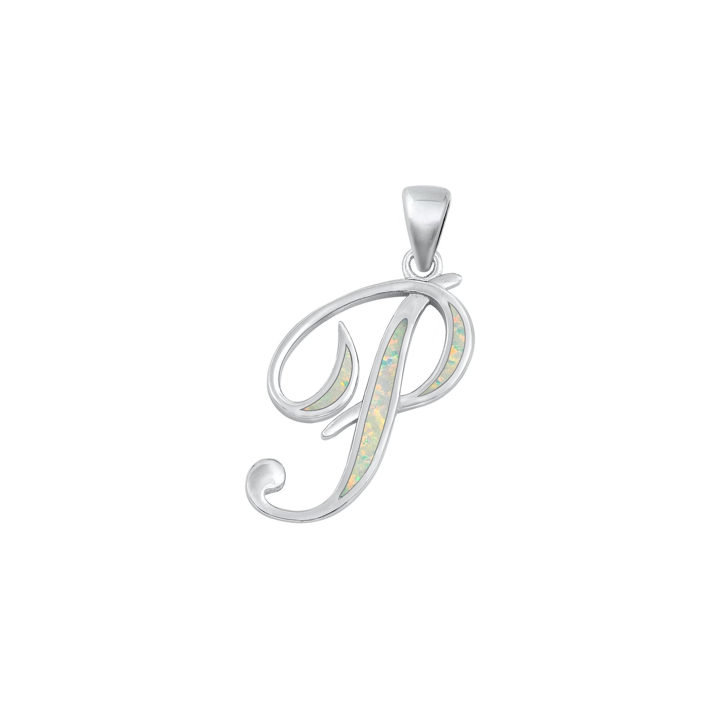 Silver Initial Pendant - P