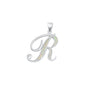 Silver Initial Pendant - R