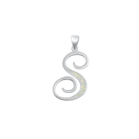 Silver Initial Pendant - S