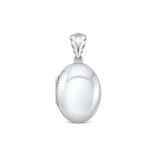Silver Oval Locket Pendant