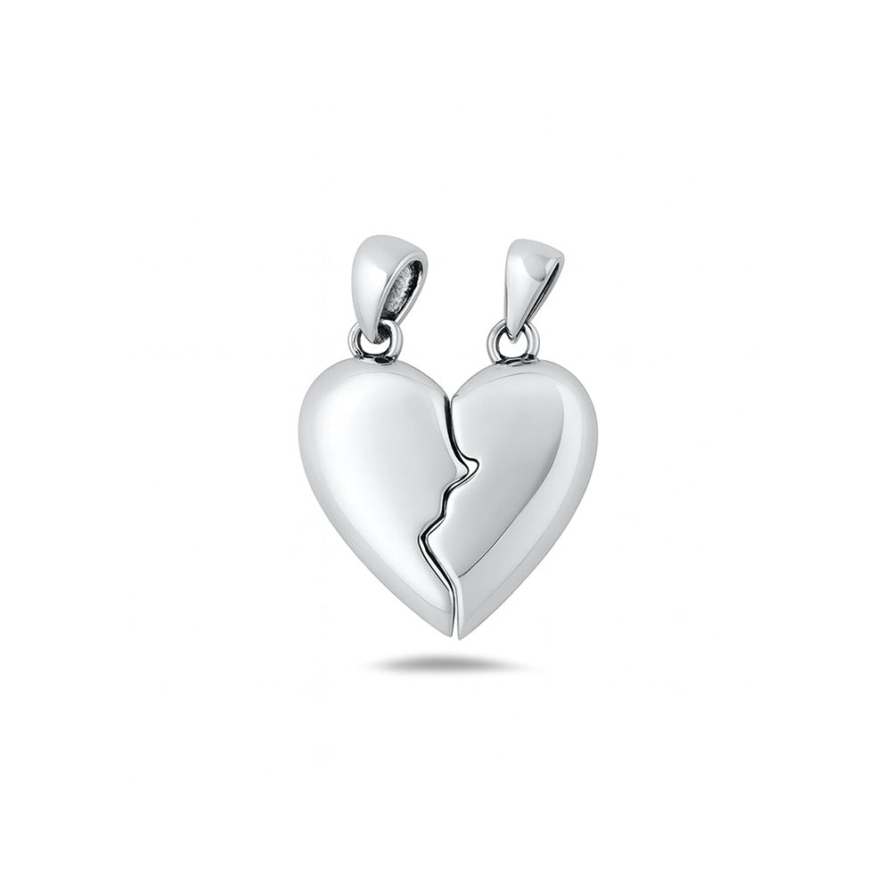 Silver Pendant - Magnetic Heart