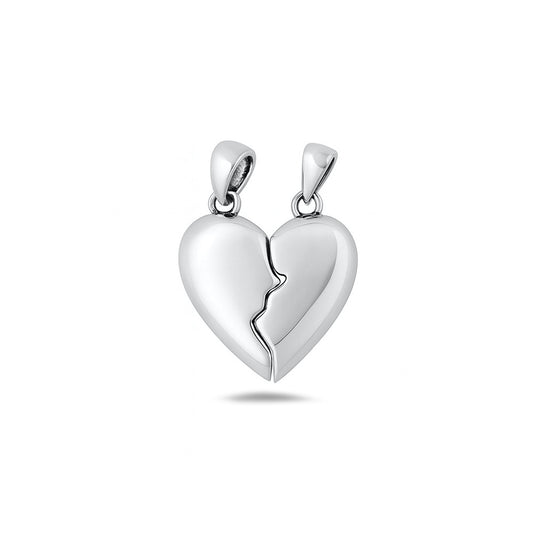 Silver Pendant - Magnetic Heart