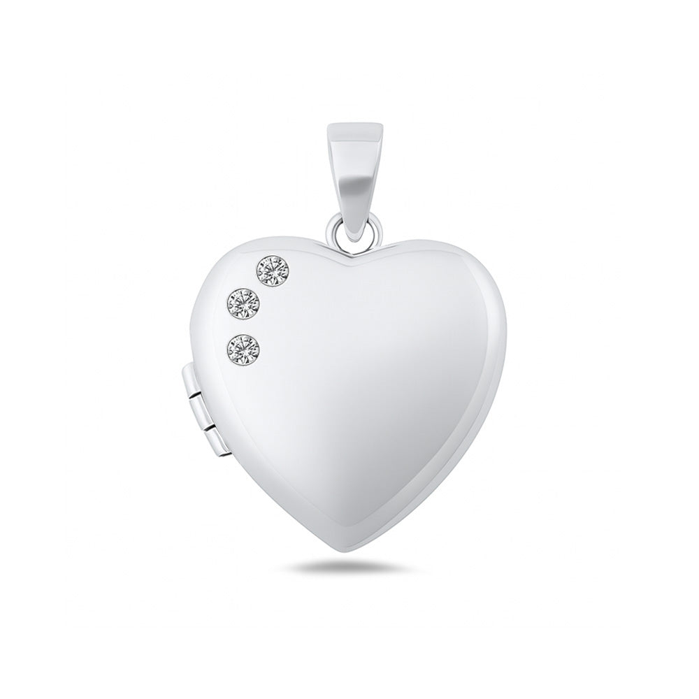 Silver Heart Locket Pendant