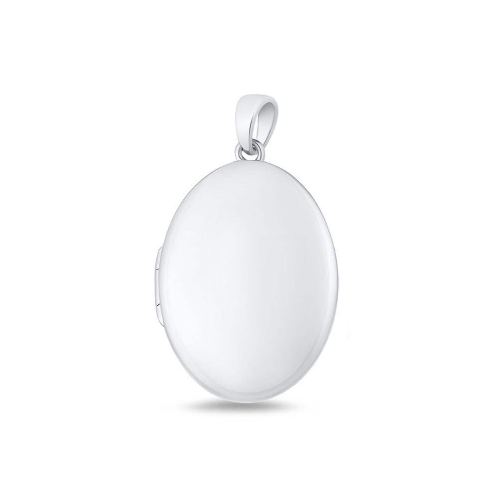 Silver Pendant - Oval Locket