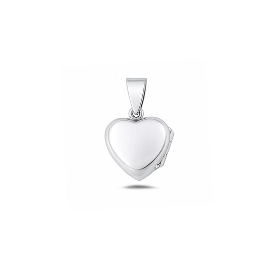 Silver Heart Locket - 13.5 mm