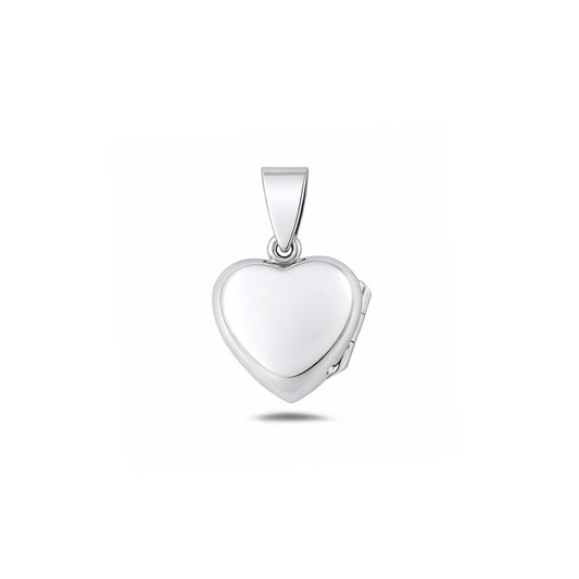 Silver Heart Locket - 14.5 mm