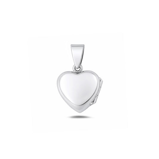 Silver Heart Locket - 16.5 mm