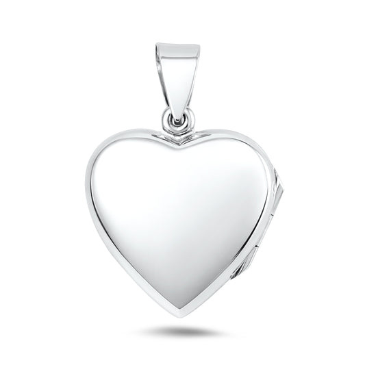 Silver Heart Locket - 30 mm