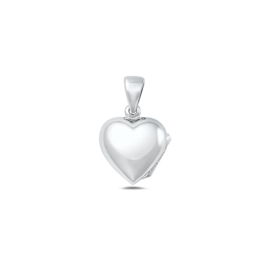Silver Heart Locket - 15 mm
