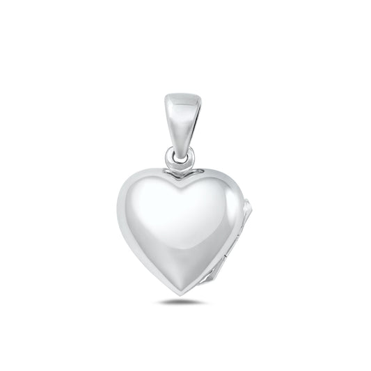 Silver Heart Locket - 20 mm