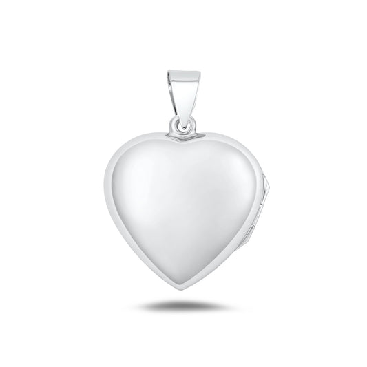 Silver Heart Locket - 26 mm
