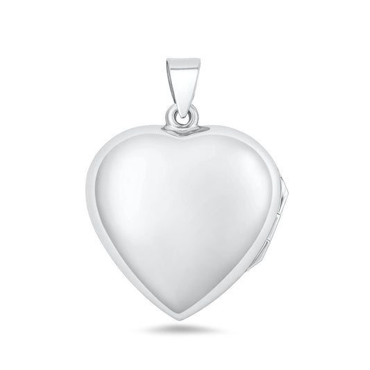 Silver Heart Locket - 32 mm
