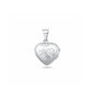 Silver Engraved Heart Locket