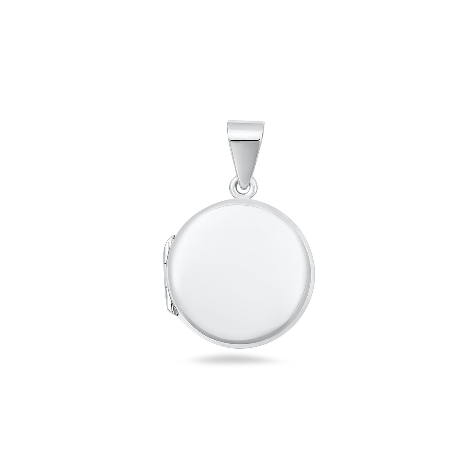 PK370262 Sterling Silver Plain Flat Round Locket Pendant | Wholesale ...