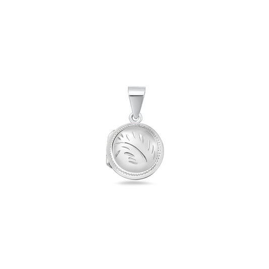 Silver Ball Engraved Locket