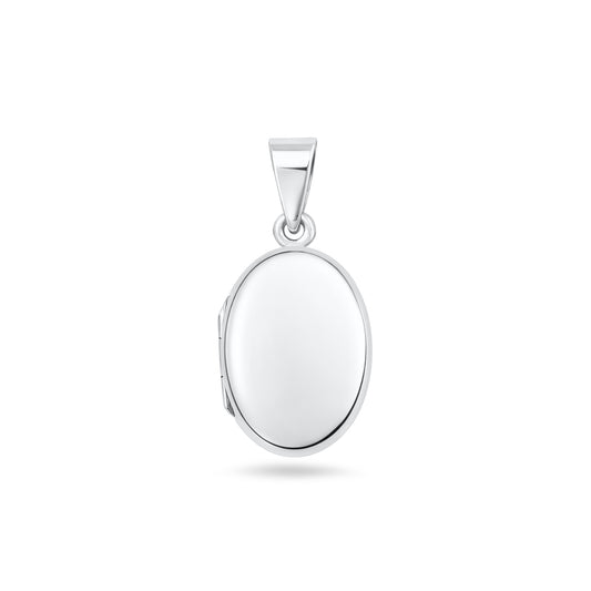 Silver Oval Locket - 20 mm