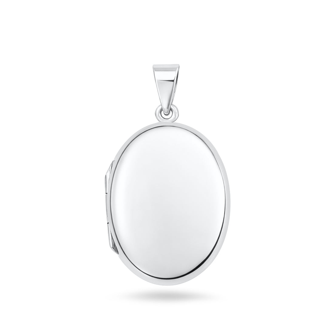 Silver Oval Locket - 27 mm
