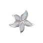 Silver Lab Opal Pendant - Flower