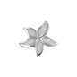 Silver Lab Opal Pendant - Flower