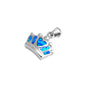 Silver Lab Opal Pendant - Crown