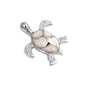 Silver Lab Opal Pendant - Turtle