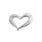 Silver Lab Opal Pendant - Heart