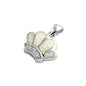 Silver Lab Opal Pendant - Crown