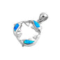 Silver Lab Opal Pendant - Dolphin
