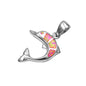 Silver Lab Opal Pendant - Dolphin