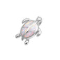 Silver Lab Opal Pendant - Turtle