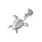 Silver Lab Opal Pendant - Turtle