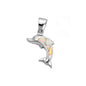 Silver Lab Opal Pendant - Dolphin
